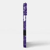 Donkere ultra violet paarse glitter sparken Monogr iPhone Hoesje (Rechterkant)