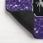 Donkere ultra violet paarse glitter sparken Monogr Muismat (Hoek)