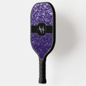 Donkere ultra violet paarse glitter sparken Monogr Pickleball Paddle (Links)