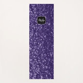 Donkere ultra violet paarse glitter sparken Monogr Yogamat (Voorkant)