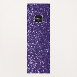 Donkere ultra violet paarse glitter sparken Monogr Yogamat