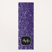 Donkere ultra violet paarse glitter sparken Monogr Yogamat (Voorkant)