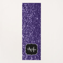 Donkere ultra violet paarse glitter sparken Monogr Yogamat