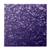 Donkere ultra violet paarse glitter sparken tegeltje (Voorkant)