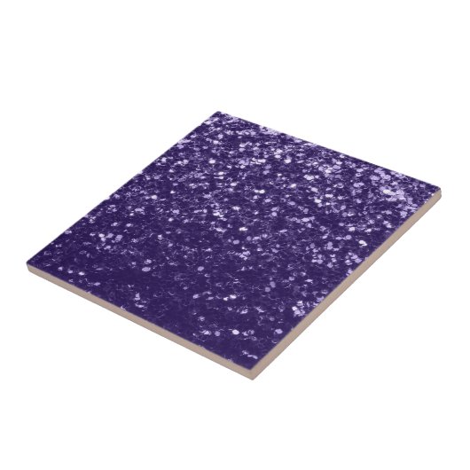 Donkere ultra violet paarse glitter sparken tegeltje (Zijkant)