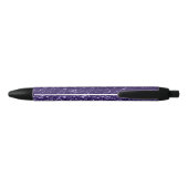 Donkere ultra violet paarse sparken Personaliseren Zwarte Inkt Pen (Achterkant)