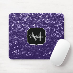 Donkere ultra violette paarse glinsterende glitter muismat