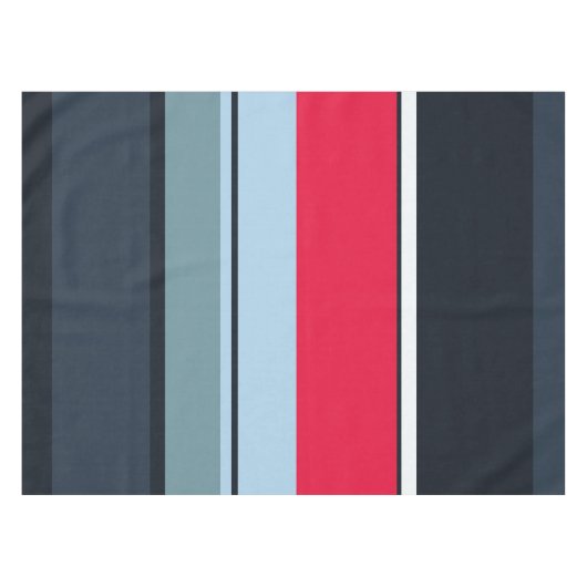 Donkere uniforme strepen tafelkleed (Voorkant (Horizontaal))