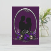 Donkere Union Vampire Gothic Wedding Kaart (Staand voorkant)