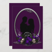 Donkere Union Vampire Gothic Wedding Kaart (Voorkant / Achterkant)