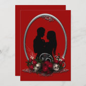 Donkere Union Vampire Gothic Wedding Kaart (Voorkant / Achterkant)