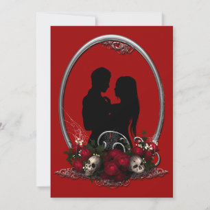 Donkere Union Vampire Gothic Wedding Kaart