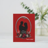 Donkere Union Vampire Gothic Wedding Kaart (Staand voorkant)
