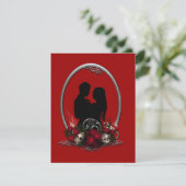 Donkere Union Vampire Gothic Wedding Kaart (Staand voorkant)