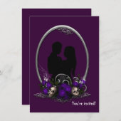 Donkere Union Vampire Gothic Wedding Kaart (Voorkant / Achterkant)