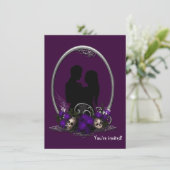 Donkere Union Vampire Gothic Wedding Kaart (Staand voorkant)