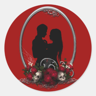 Donkere Union Vampire Gothic Wedding Ronde Sticker