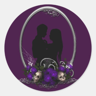 Donkere Union Vampire Gothic Wedding Ronde Sticker
