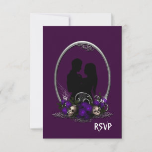 Donkere Union Vampire Gothic Wedding RSVP Kaartje