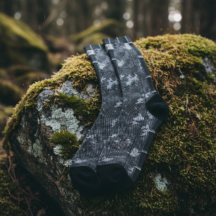 Donkere Urban Camouflage Monogram Grijs Camo Soks Sokken