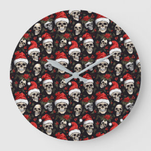 Donkere Vakantie Decor Gotische Kerst Santa Skull Grote Klok