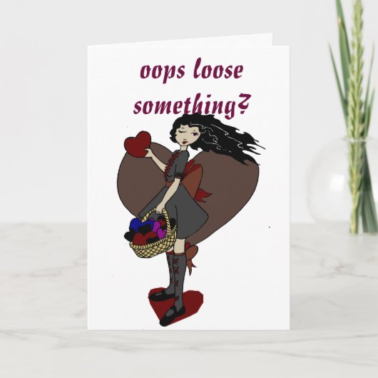 donkere valentijn feestdagen kaart (Voorkant)