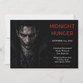 Donkere Vampier Goth Halloween Uitnodiging (Voorkant)