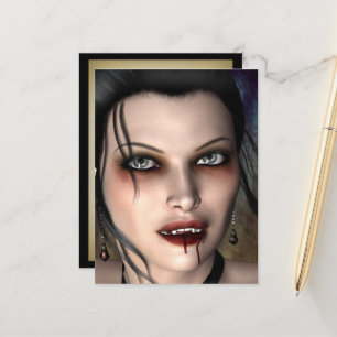Donkere Vampire Beauty-Briefkaart Briefkaart
