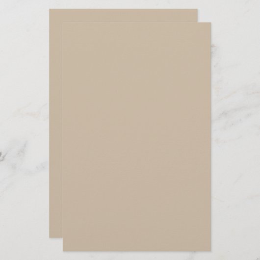 Donkere Vanilla Solid Color Briefpapier (Voorkant / Achterkant)