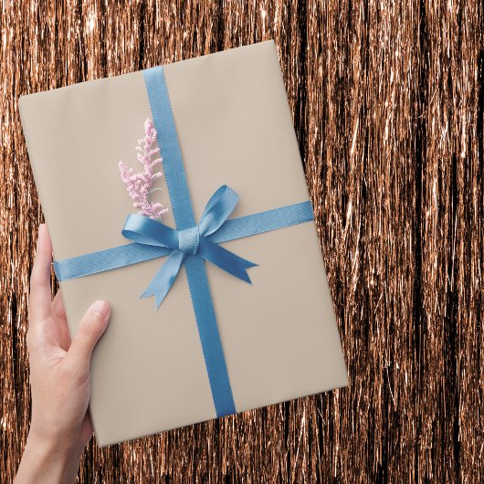 Donkere Vanilla Solid Color Cadeaupapier