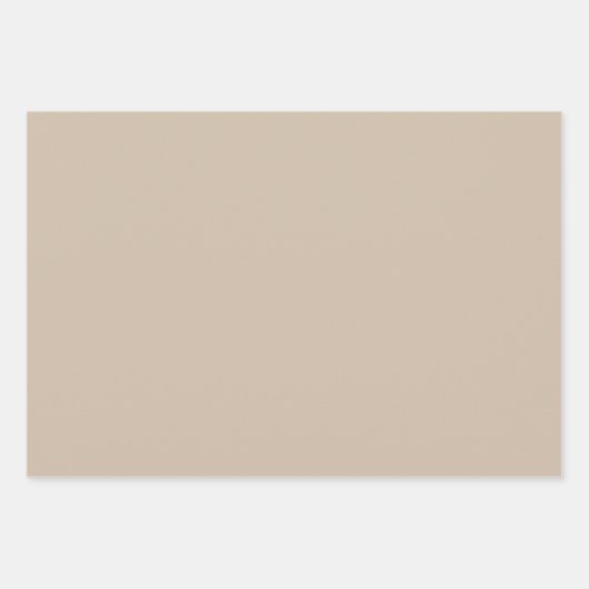 Donkere Vanilla Solid Color Inpakpapier Vel (Voorkant 2)