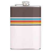 Donkere veelkleurige stijl strepen heupfles (Voorkant)