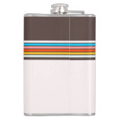 Donkere veelkleurige stijl strepen heupfles (Achterkant)