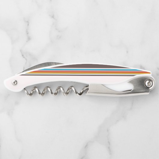 Donkere veelkleurige  stijl strepen kurkentrekker (Achterkant)