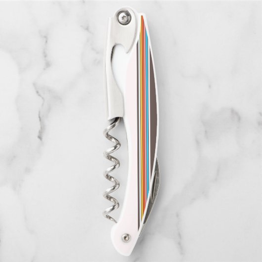 Donkere veelkleurige stijl strepen kurkentrekker (Voorkant)