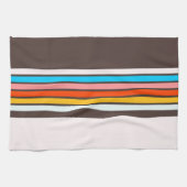 Donkere veelkleurige  stijl strepen theedoek (Horizontaal)