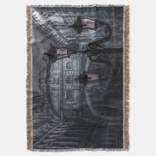 Donkere Venice Rain Bridge of Sighs bij nacht Deken (Voorkant Verticaal)