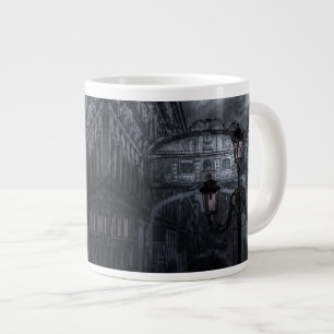 Donkere Venice Rain Bridge of Sighs bij nacht Grote Koffiekop