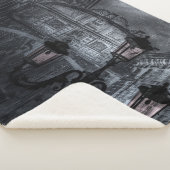 Donkere Venice Rain Bridge of Sighs bij nacht Sherpa Deken (3/4)