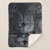Donkere Venice Rain Bridge of Sighs bij nacht Sherpa Deken (Voorkant)