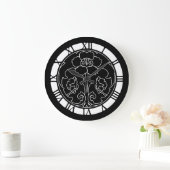 Donkere ventilatormotif grote klok (Huis)