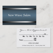 Donkere verfijnde blauwe benoemingskaarten afsprakenkaartje (Voorkant / Achterkant)