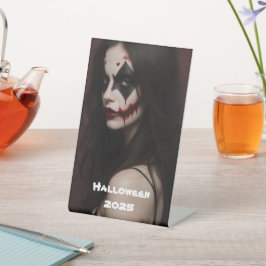 Donkere Verleiding - Halloween 2025 Reclamebord Met Voetstuk