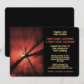 Donkere vertakkingen Uitnodiging tot bruiloft (Voorkant / Achterkant)