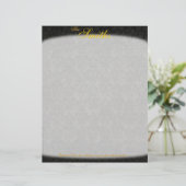 Donkere Victoriaans briefhoofd (eenzijdig) (Staand voorkant)