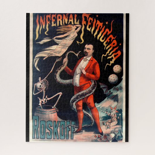 Donkere Victoriaans Magic Act-reclame Legpuzzel (Verticaal)