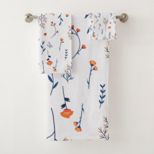 Donkere Victoriaanse botanische bloempatroon met s Bad Handdoek