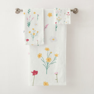 Donkere Victoriaanse botanische bloempatroon met s Bad Handdoek