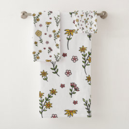 Donkere Victoriaanse botanische bloempatroon met s Bad Handdoek