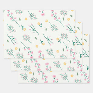 Donkere Victoriaanse botanische bloempatroon met s Inpakpapier Vel